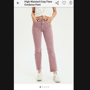 Hi-Rise Crop Flare Rose